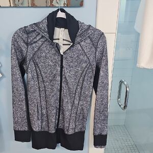 Lululemon Black and Gray Zip-Up Hoodie